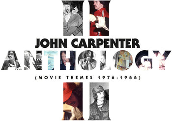 the album cover for John Carpenter, Cody Carpenter & Daniel Davies - Anthology II (Movie Themes 1976-1988) [Blue LP]