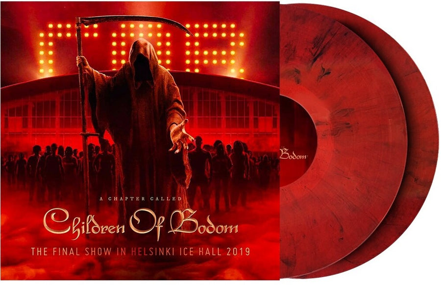 the album cover for Children Of Bodom - A Chapter Called Children of Bodom: Final Show in Helsinki Ice Hall 2019 [Red Marble 2LP]