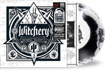 the album cover for Witchery - In His Infernal Majesty's Service