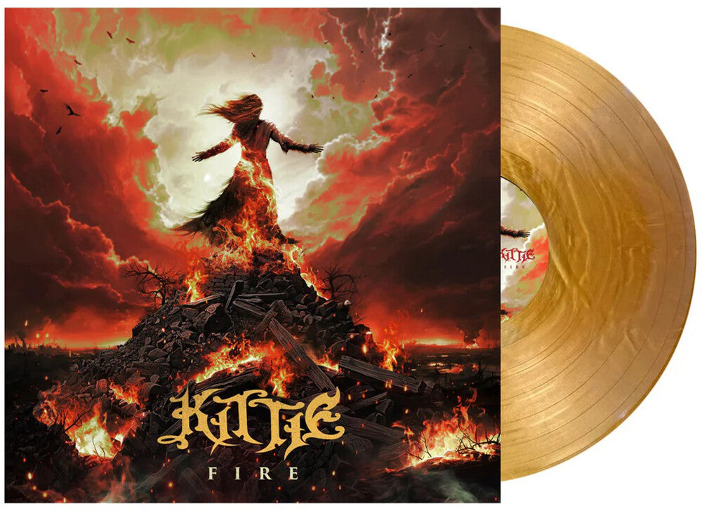 the album cover for Kittie - Fire [Gold Nugget LP]
