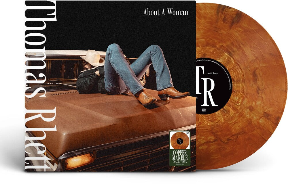 the album cover for Thomas Rhett - About A Woman  [Translucent Copper Nugget LP]