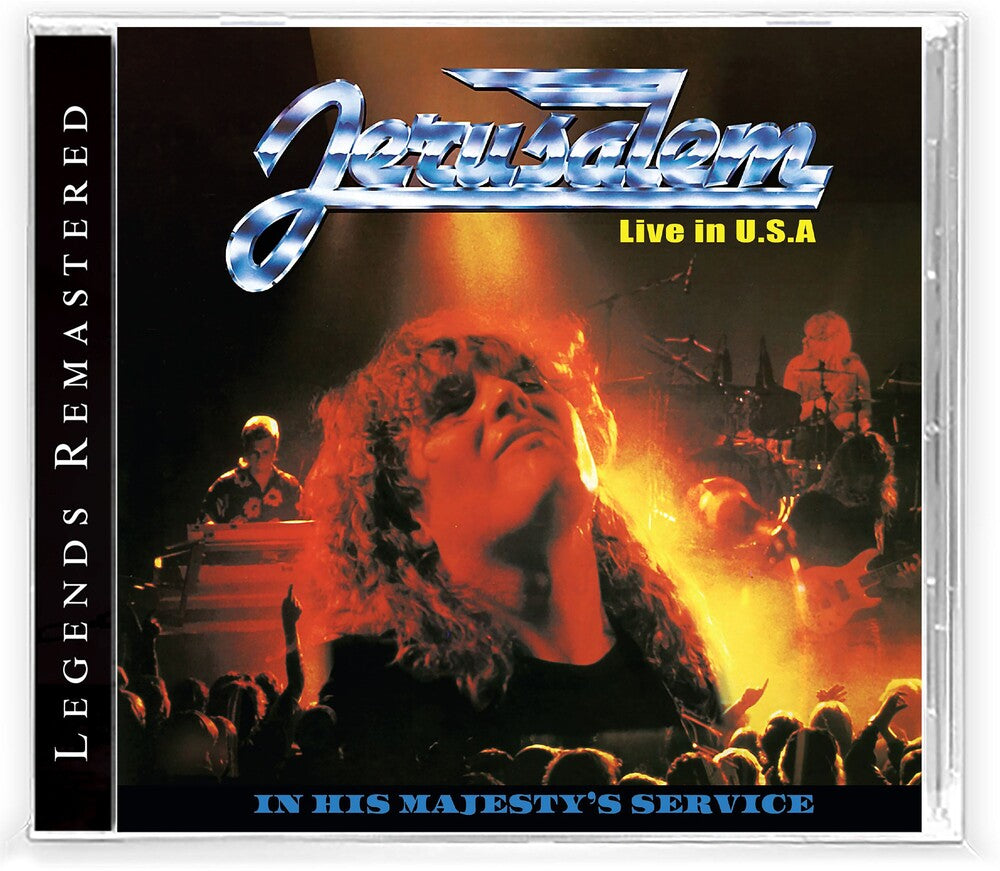 the album cover for Jerusalem - In His Majesty's Service-live In The Usa