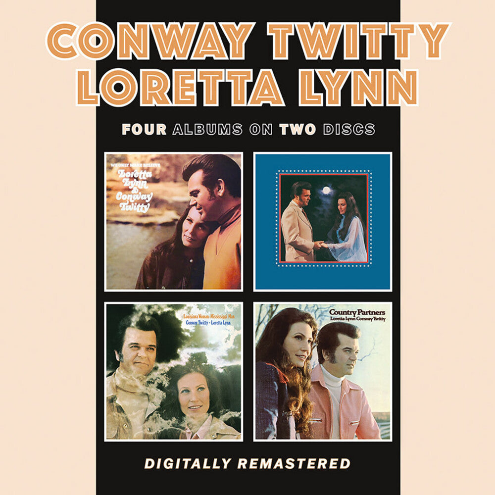 the album cover for Conway Twitty  / Lynn,Loretta - We Only Make Believe / Lead Me On / Louisiana (Uk)