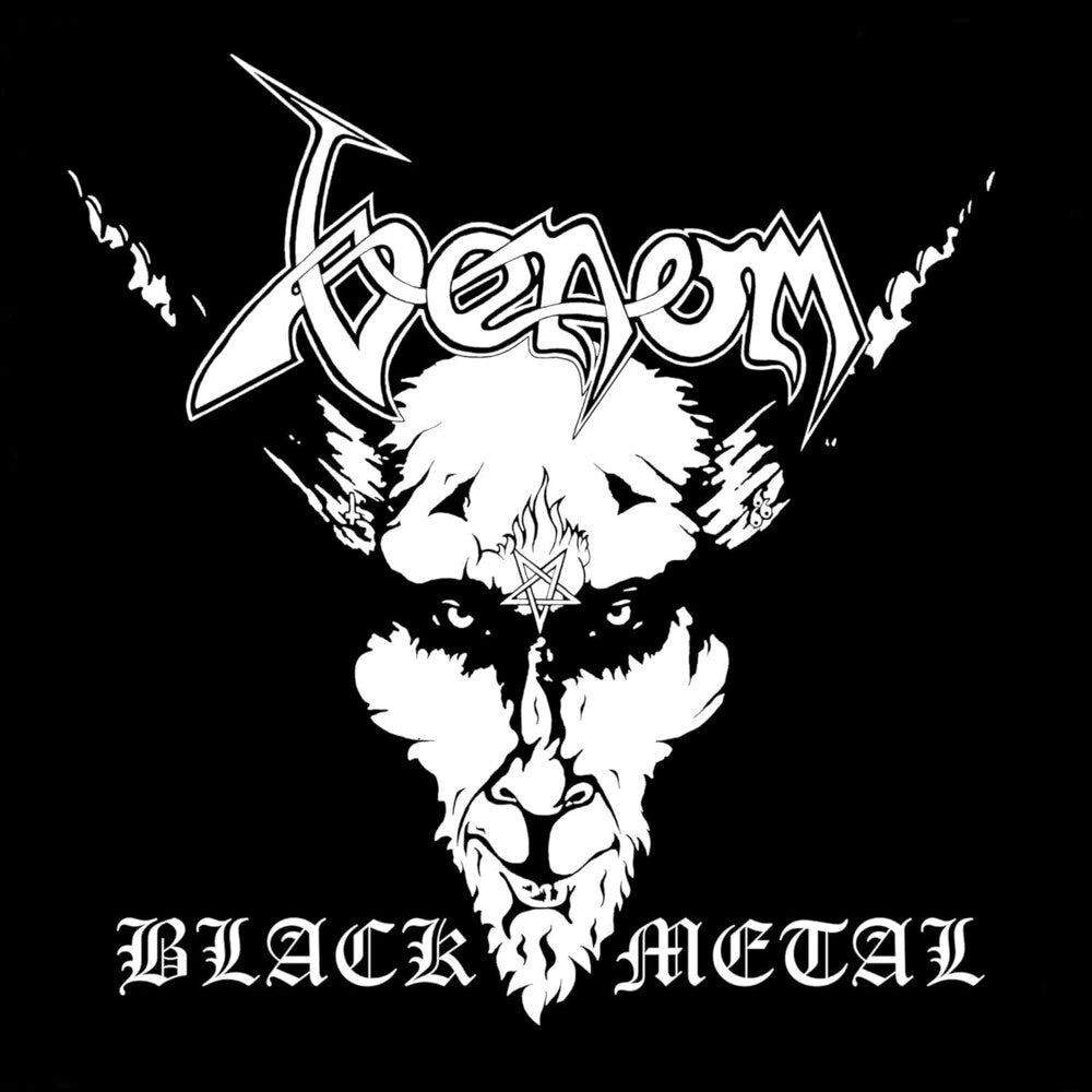 the album cover for Venom - Black Metal