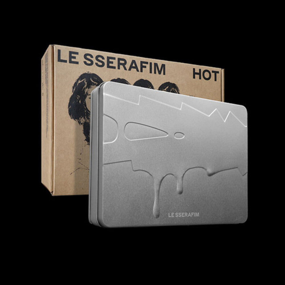 the album cover for LE SSERAFIM - Hot - Tin Case Version (Post) (Pcrd) (Phot) (Asia)