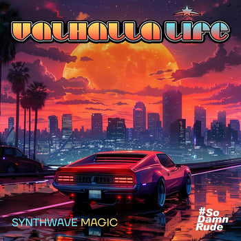 the album cover for Valhalla Life - Synthwave Magic