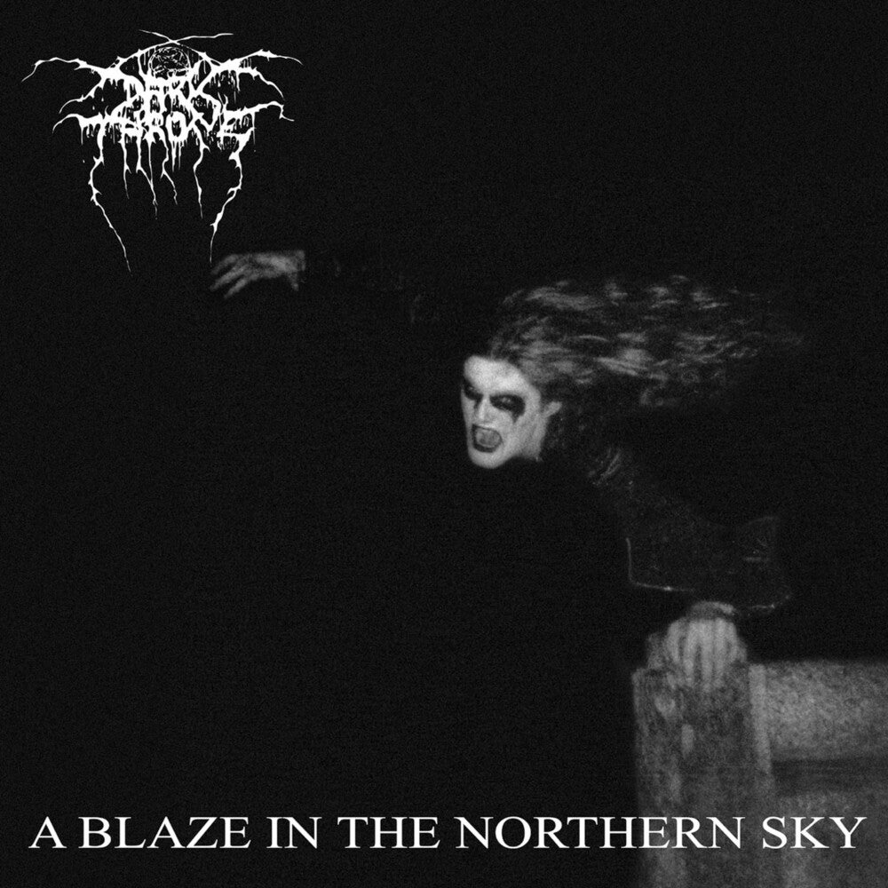 the album cover for Darkthrone - A BLAZE IN THE NORTHERN SKY