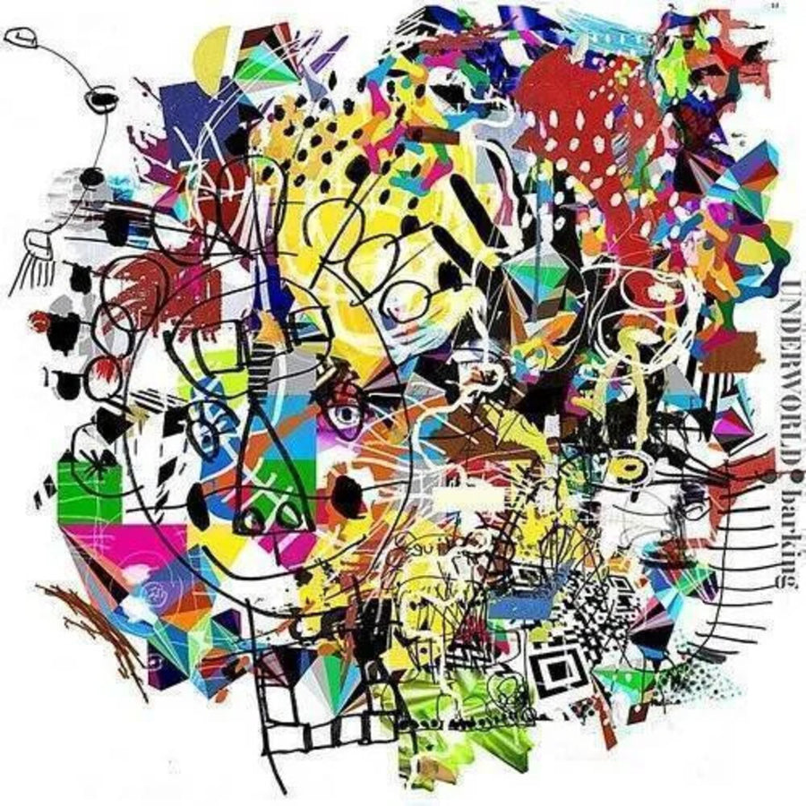 the album cover for Underworld - Barking