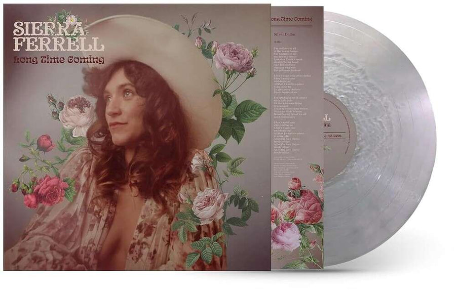 the album cover for Sierra Ferrell - Long Time Coming [Limited Edition Silver Dollar LP]