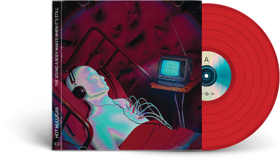 the album cover for Hot Mulligan - Sound A Body Makes When It's Still [Indie Exclusive Apple Red Colored Vinyl]