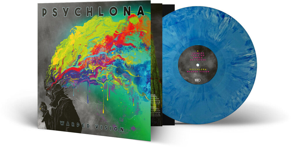 the album cover for Psychlona - Warped Vision (Blk) (Blue) [Colored Vinyl] (Gate) [Limited Edition]