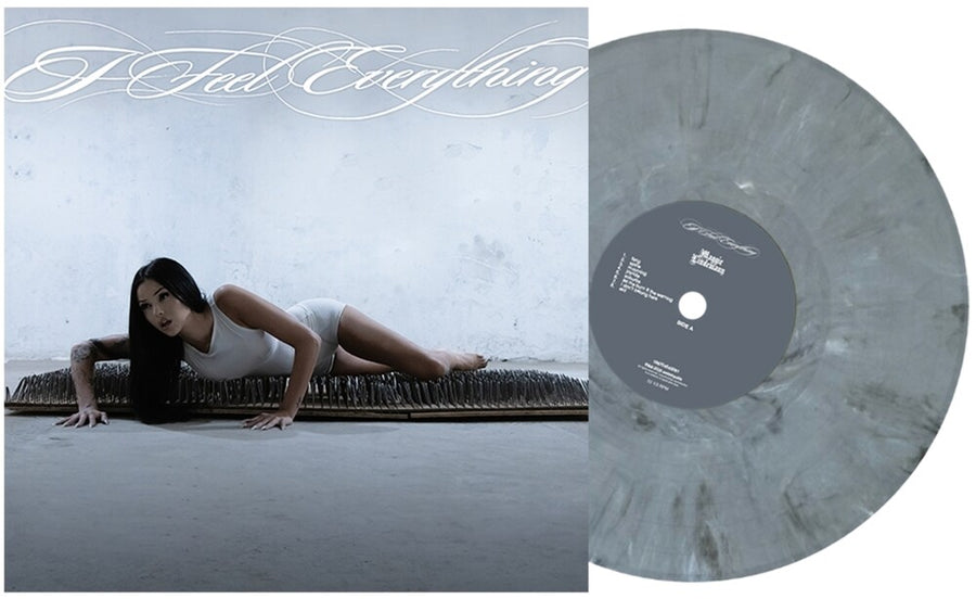 the album cover for Maggie Lindemann - I feel everything [Graphite Vinyl]