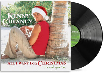 the album cover for Kenny Chesney - All I Want For Christmas Is A Real Good Tan
