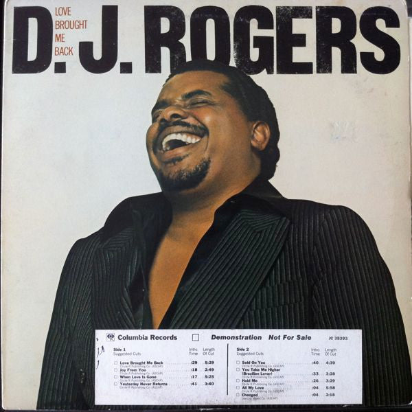 Love Brought Me Back - Rogers, D. J.