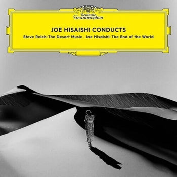 the album cover for Joe Hisaishi - Conducts (Reich: Desert Music / Hisaishi: End Of)