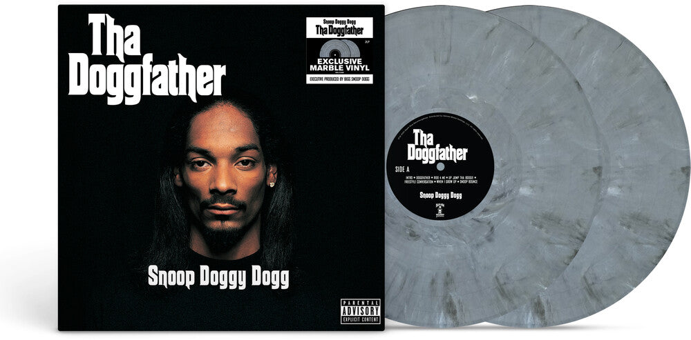 the album cover for Snoop Doggy Dogg - Tha Doggfather [Indie Exclusive Gray Marble]