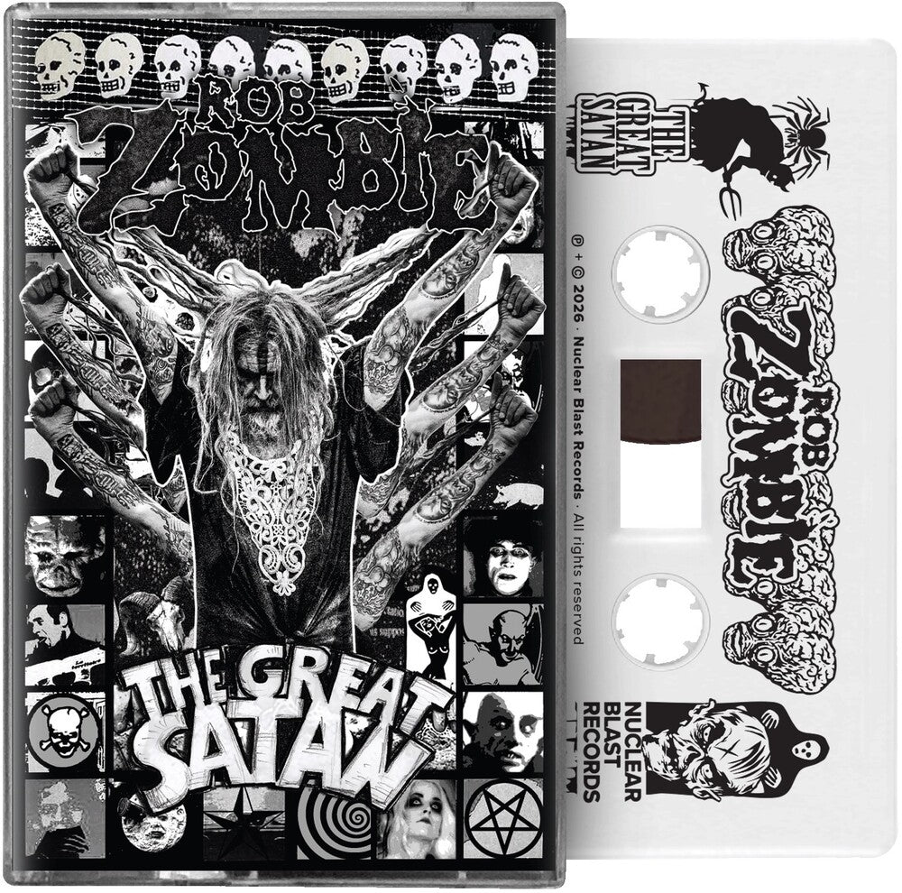 the album cover for Rob Zombie - The Great Satan [White Cassette]