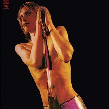 the album cover for Iggy & The Stooges - Raw Power - Nad Orange & White Marble Vinyl [Colored Vinyl]