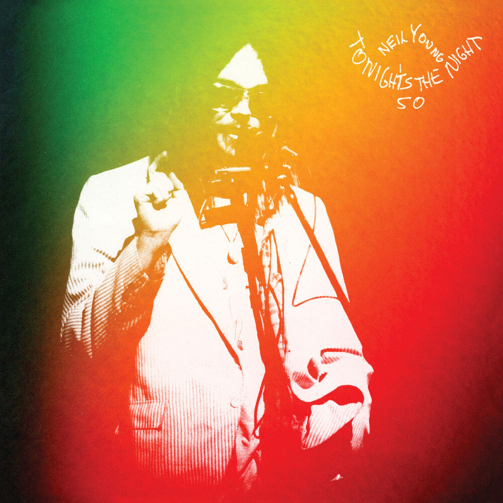 the album cover for Neil Young - Tonight's The Night - 50th Anniversary [Indie Exclusive Clear 2LP]