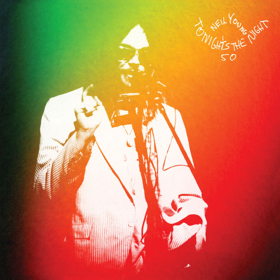 the album cover for Neil Young - Tonight's The Night - 50th Anniversary [Indie Exclusive Clear 2LP]