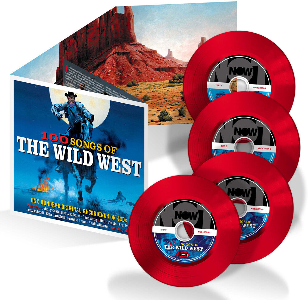 the album cover for 100 Songs Of The Wild West / Various (Uk) - 100 Songs Of The Wild West / Various (Uk)