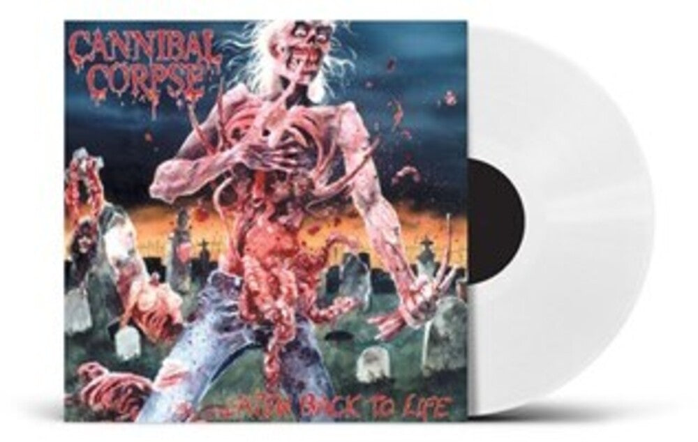 the album cover for Cannibal Corpse - Eaten Back To Life [White]