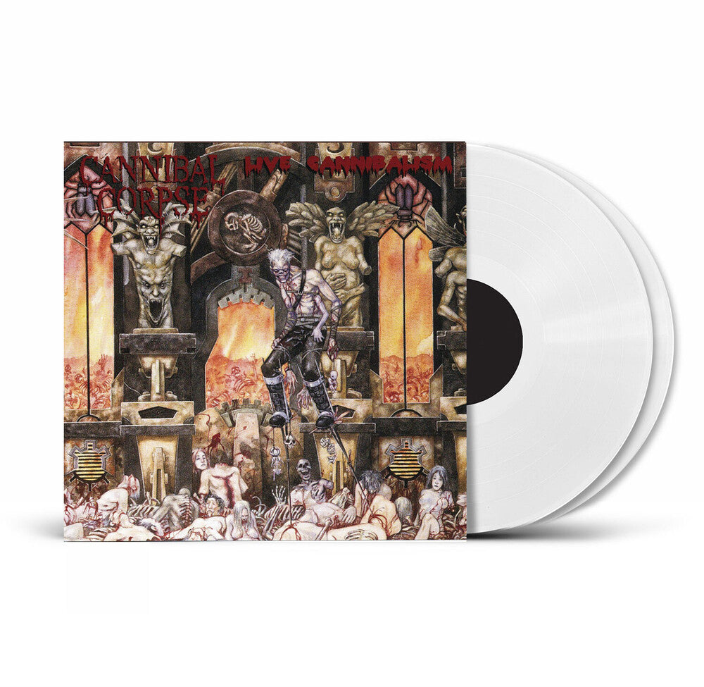 the album cover for Cannibal Corpse - Live Cannibalism - Uk Exclusive White Vinyl [Colored Vinyl]