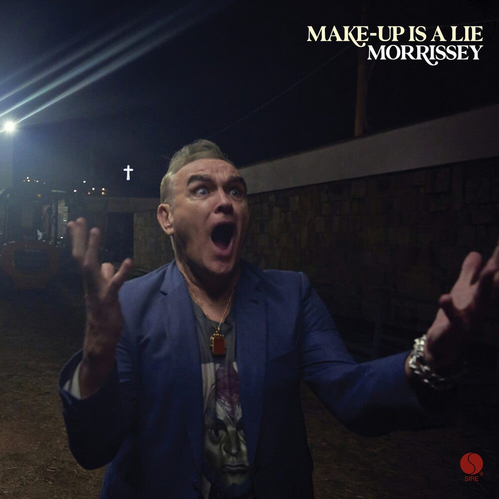the album cover for Morrissey - Make-Up Is A Lie [Blue]