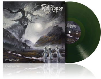 the album cover for Hellripper - Coronach [Baobhan Sith Trans. Forest Green 	]