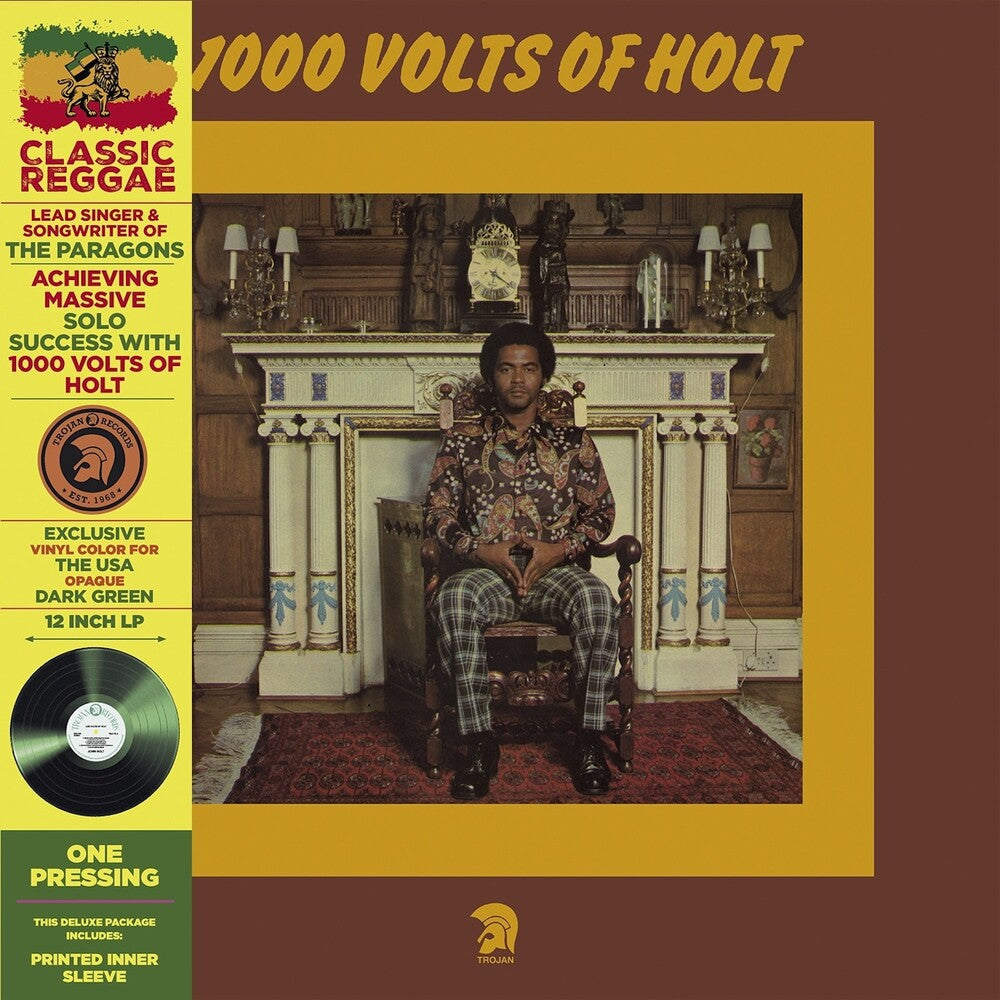 the album cover for John Holt - 1000 Volts Of Holt [Deluxe Green]