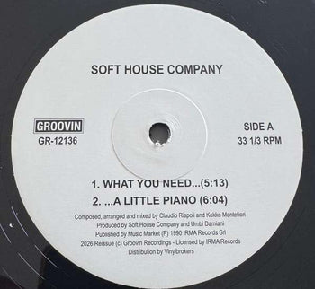 What You Need / A Little Piano / Calypso Of House - Soft House Company