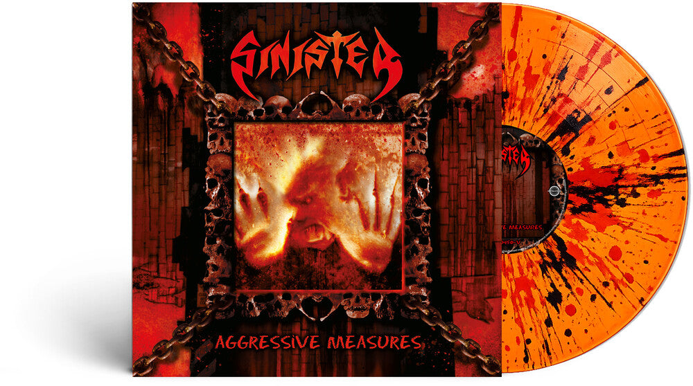 the album cover for Sinister - Aggressive Measures [Colored Vinyl] (Reissue)