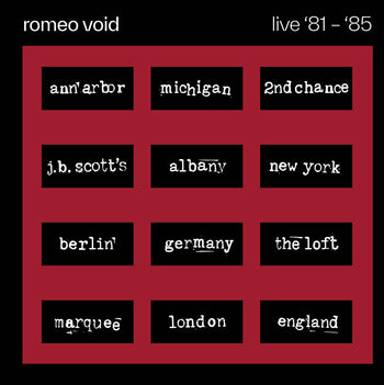 the album cover for Romeo Void - Live '81-'85