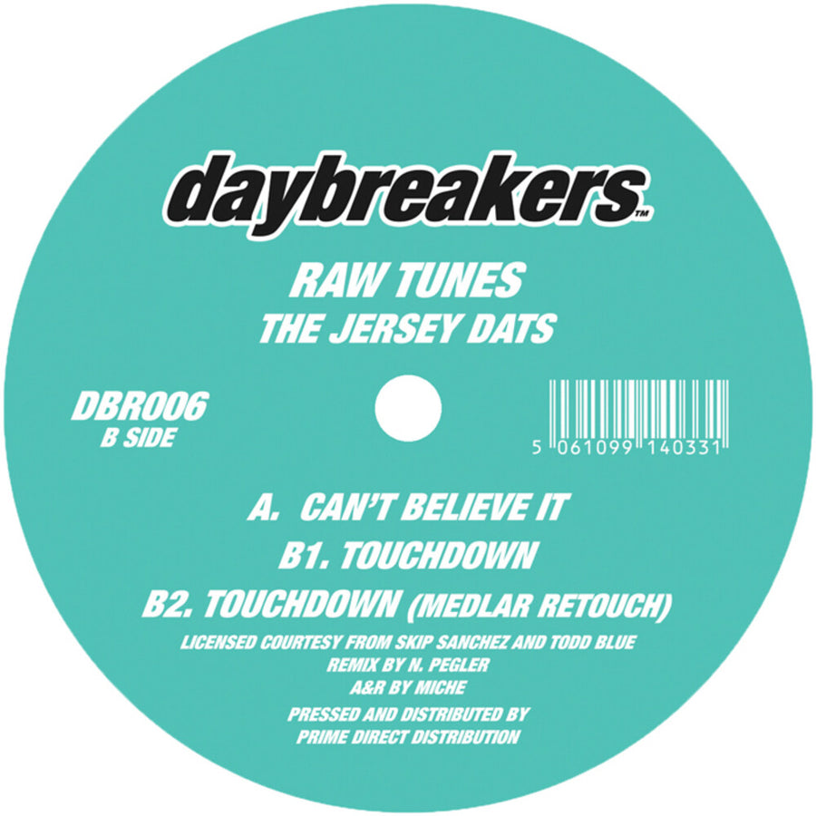 the album cover for Raw Tunes - The Jersey DATs