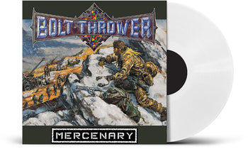 the album cover for Bolt Thrower - Mercenary - Uk Exclusive Clear Vinyl [Clear Vinyl] (Uk)