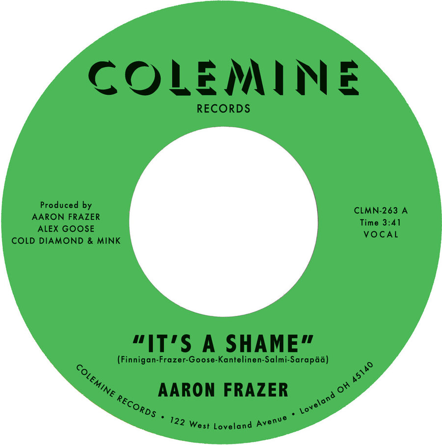 the album cover for Aaron Frazer - It's A Shame B/W The Fool