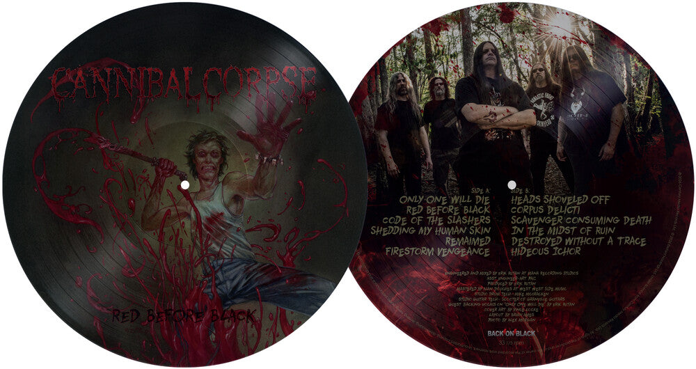 the album cover for Cannibal Corpse - Red Before Black - Picture Disc (Pict) (Uk)