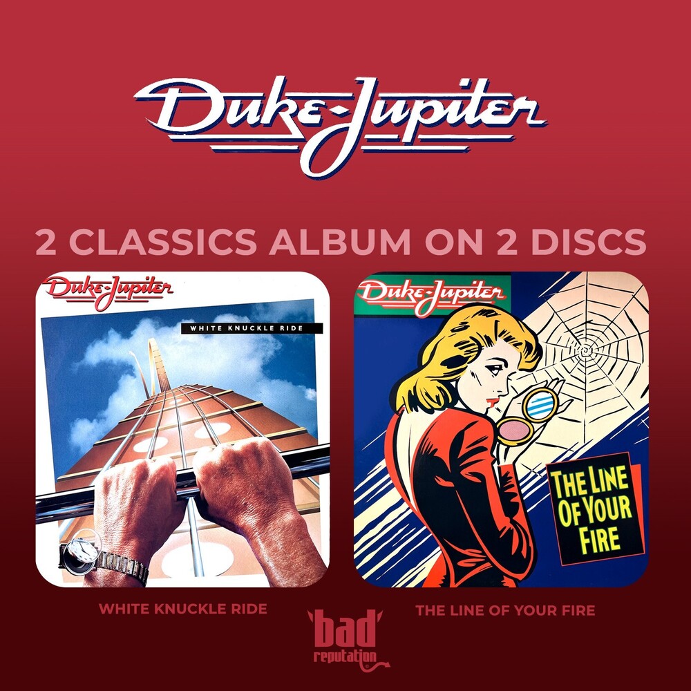 the album cover for Duke Jupiter - White Knuckle Ride / Line Of Your Fire (Uk)