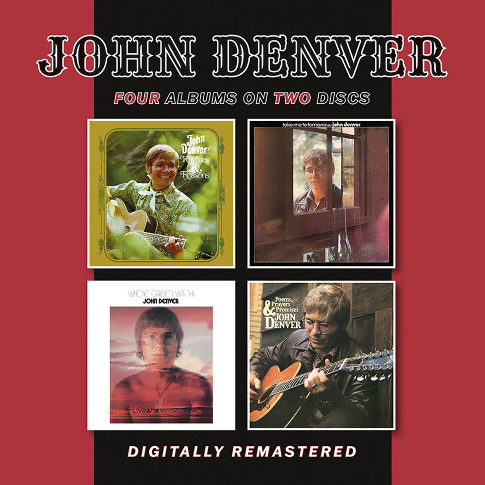 the album cover for Denver, John - Rhymes & Reasons / Take Me To Tomorrow / Whose Garden Was This Poems, Prayers & Promises