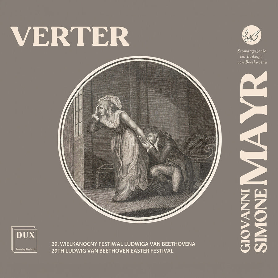 the album cover for Poznan Philharmonic Orchestra - Giovanni Simone Mayr: Verter