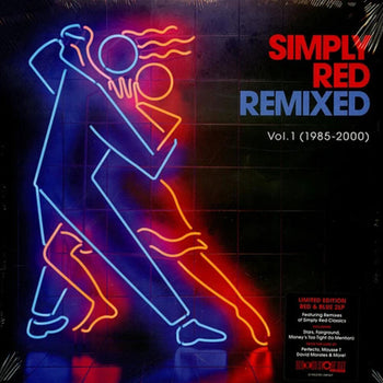 the album cover for Simply Red - Remixed Vol. 1 (1985-2000) (Blue) [Colored Vinyl] [Limited Edition]