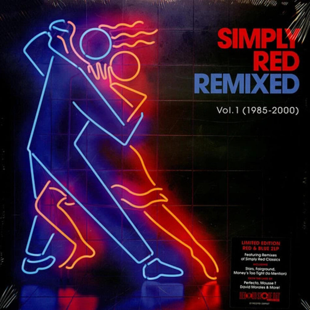 the album cover for Simply Red - Remixed Vol. 1 (1985-2000) (Blue) [Colored Vinyl] [Limited Edition]