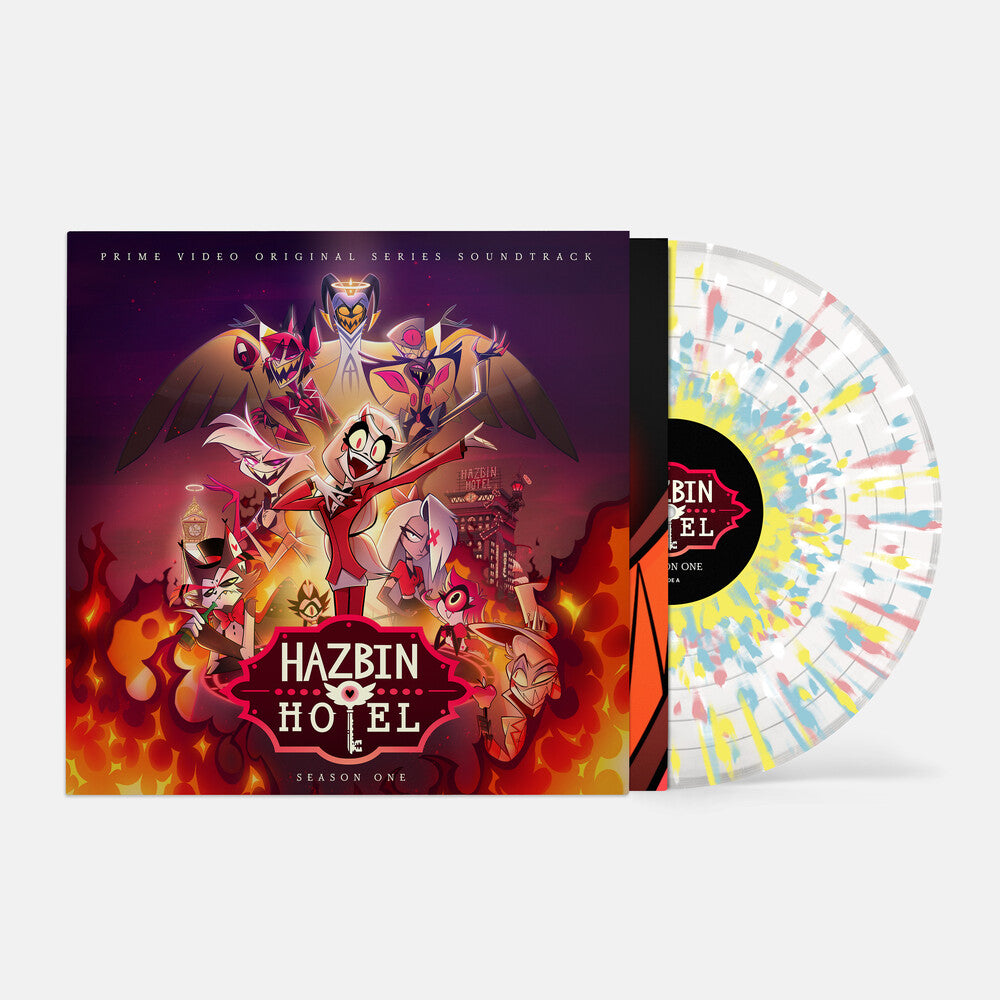 the album cover for Hazbin Hotel - O.S.T. (Blue) (Cvnl) (Ylw) (Reis) - Hazbin Hotel - O.S.T. (Blue) [Clear Vinyl] (Ylw) [Reissue]