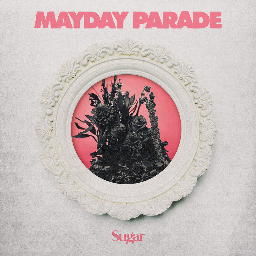 the album cover for Mayday Parade - Sugar [Black]