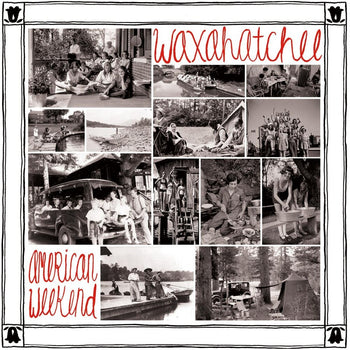 the album cover for Waxahatchee - American Weekend [Red/White Swirl]