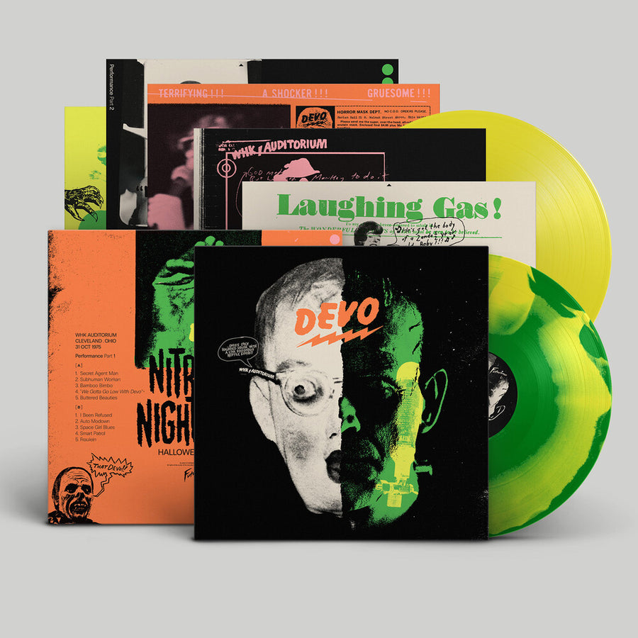 the album cover for Devo - Nitrous Nightmare Halloween Live '75 [Green]
