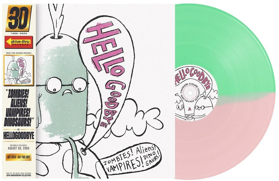 the album cover for Hellogoodbye - Zombies Aliens Vampires Dinosaurs 20th (Aniv)