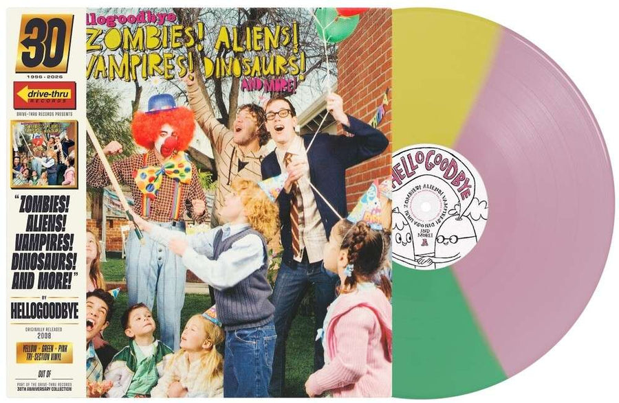 the album cover for Hellogoodbye - Zombies Alien Vampires Dinosaurs (B-Sides) (Aniv)