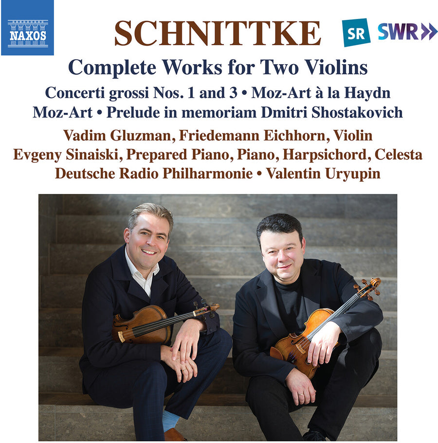 the album cover for Vadim Gluzman - Schnittke: Complete Works For Two Violins
