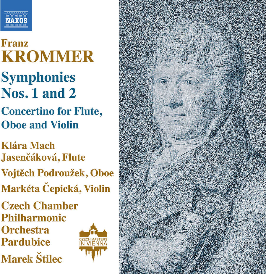 the album cover for Klara Jasencakova  Mach - Krommer: Symphonies Nos. 1-2